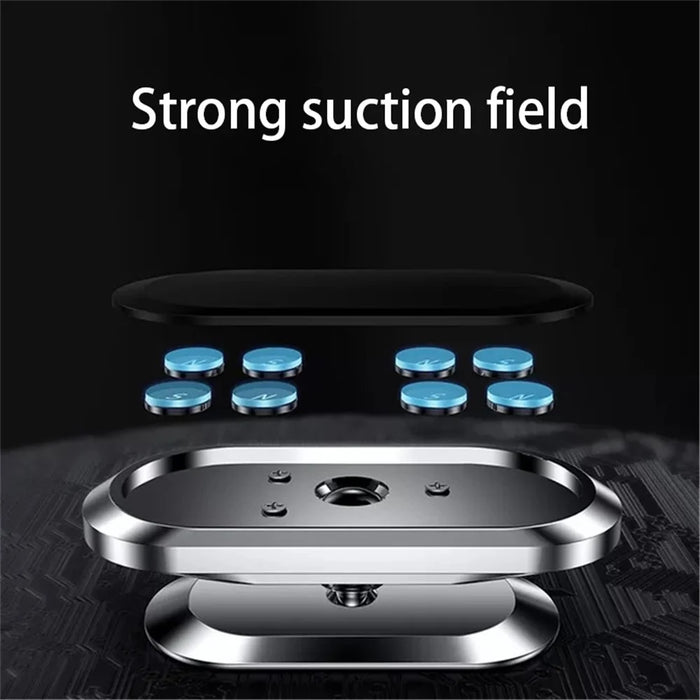 ZHILANG C58 Creative Magnetic Phone Holder for Car Phone Mount 360 Degree Rotating Multi-Functional Dashboard Stand - Silver - 5