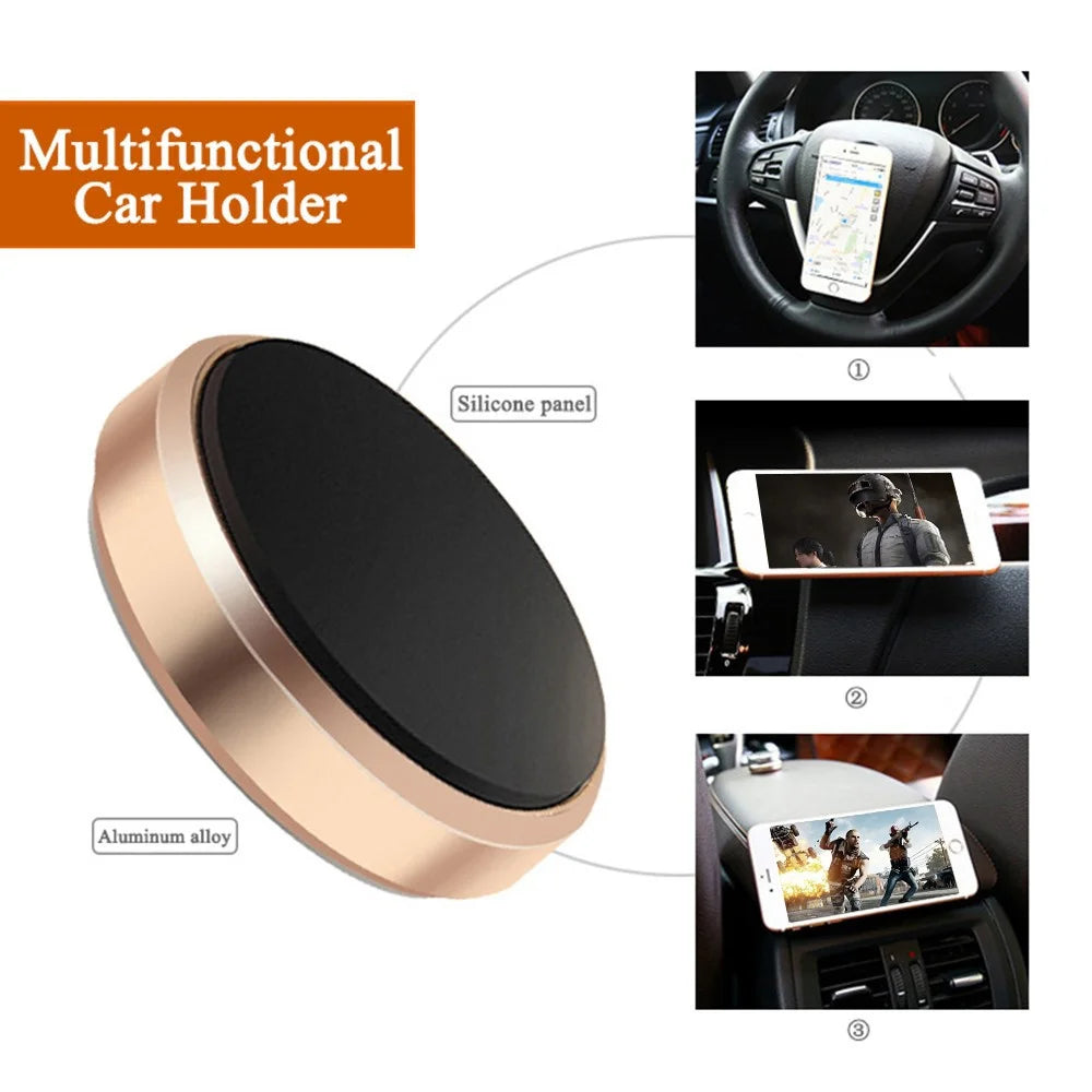 ZHILANG C06 Magnetic Phone Holder Air Vent Phone Mount Stand for Car - Gold - 3