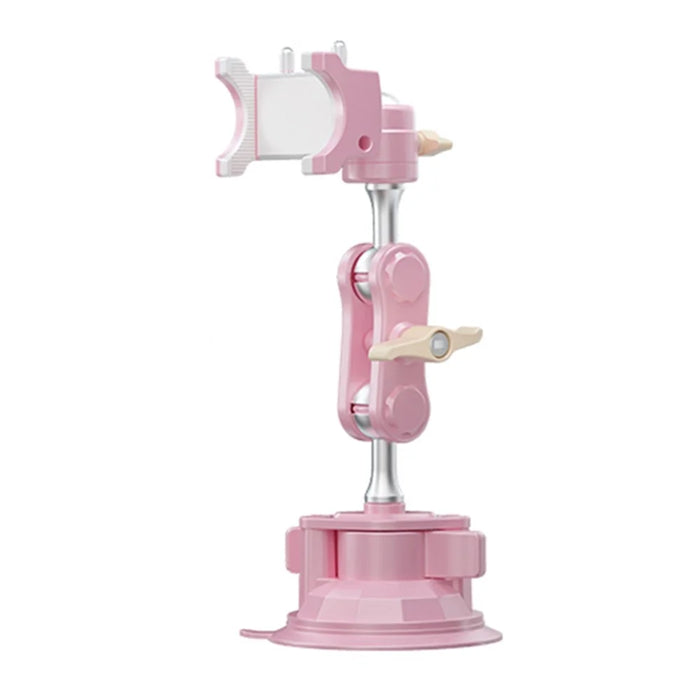 LANPARTE UBA-P1 Tablet Holder Car Windshield Strong Suction Cup Mount Bracket Universal for iPad Samsung Galaxy Tab without Telescopic Pipe - Pink - 1