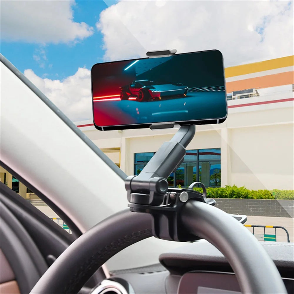 ZY02D Car Clip Sun Visor Cell Phone Holder ABS Universal Mobile Phone Mount Bracket - 4