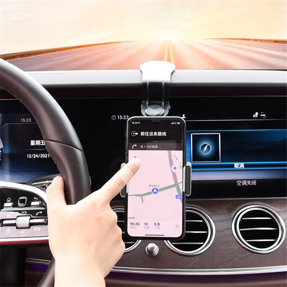 ZY02D Car Clip Sun Visor Cell Phone Holder ABS Universal Mobile Phone Mount Bracket - 5