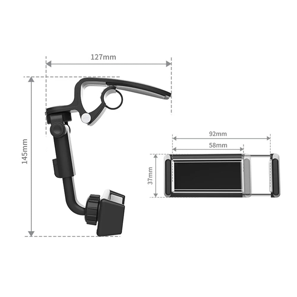 ZY02D Car Clip Sun Visor Cell Phone Holder ABS Universal Mobile Phone Mount Bracket - 6