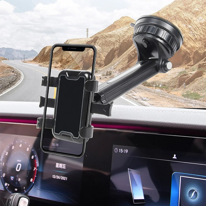 X227 Universal Car Dashboard Phone Holder 360-degree Adjustable Cell Phone Mount Stand with Clamp - 2