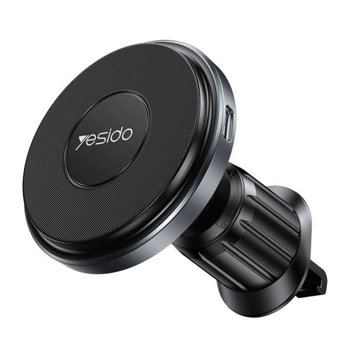 YESIDO C190 Car Magnetic Wireless Charger Air Vent Mount Phone 15W Fast Charging Bracket - 2