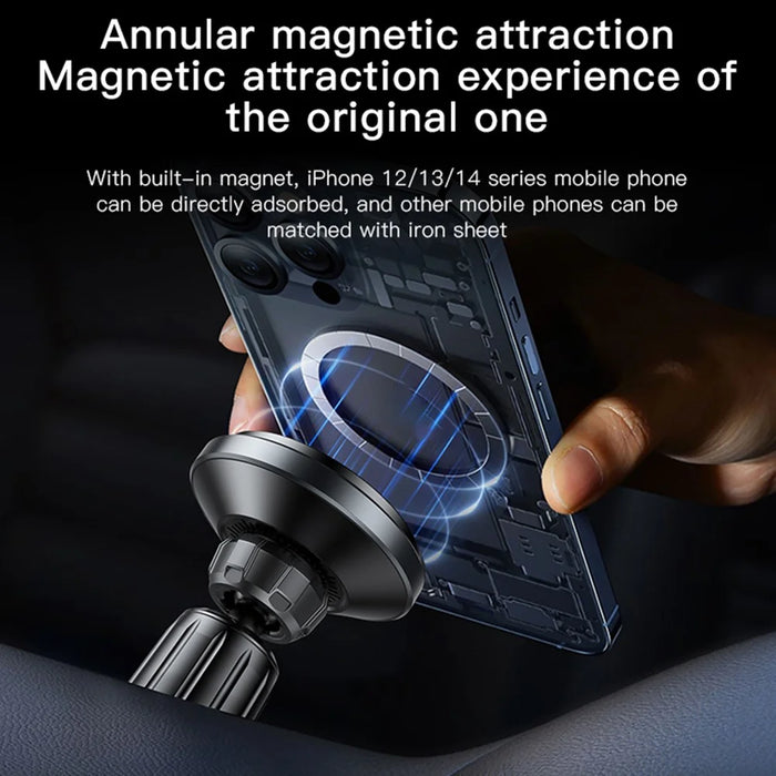 YESIDO C190 Car Magnetic Wireless Charger Air Vent Mount Phone 15W Fast Charging Bracket - 5