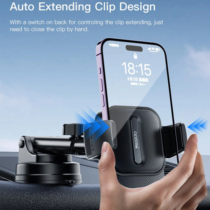 YESIDO C174 Car Dashboard Windshield Telescopic Arm Phone Holder ABS Rotatable Suction Cup Bracket - 3