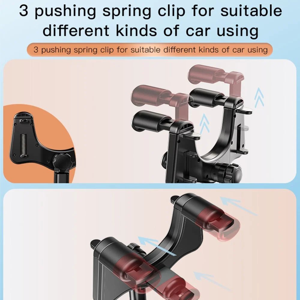 YESIDO C196 Car Rearview Mirror Phone Holder 360 Degrees Rotating ABS Cellphone Bracket - 3