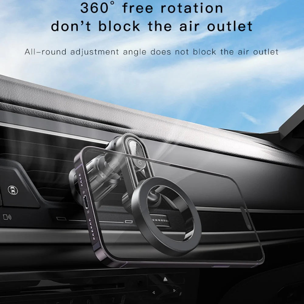 YESIDO C157 Magnetic Car Mount Phone Holder 360-Degree Rotation Air Vent Cellphone Stand Bracket - 5