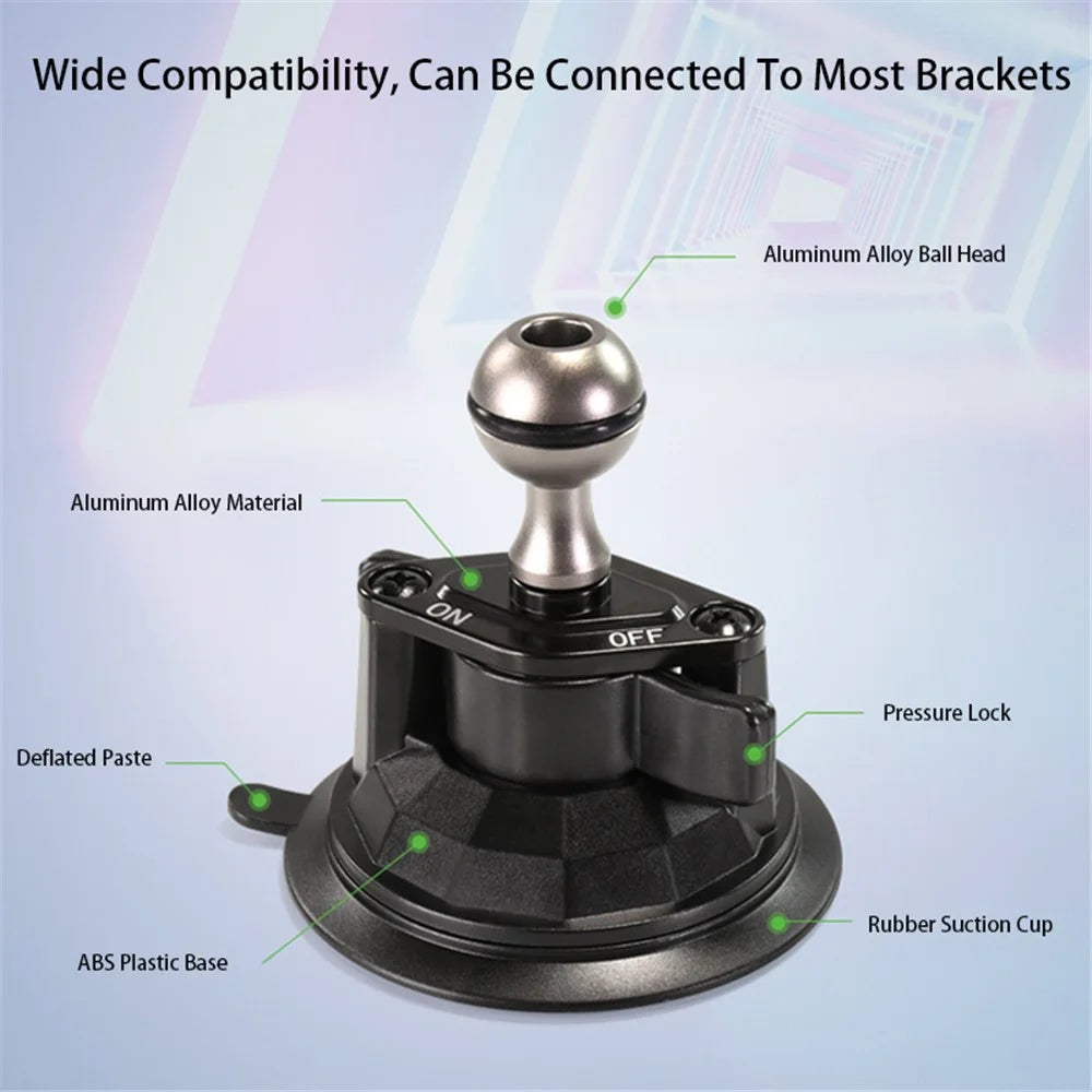 LANPARTE SC-B2 Suction Cup Base with Ball for Vehicle Windshields - 20mm Ball - 7