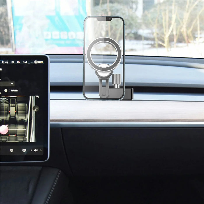 Magnetic Car Mount for Tesla Phone Holder Anti-Slip Shockproof Phone Bracket - 4