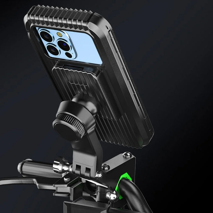 Z009A Bike Motorcycle Handlebar Mount Phone Holder Waterproof Cycling Mobile Phone Case Bracket - 6