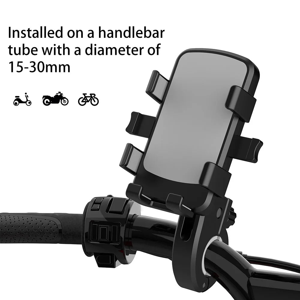 QX23 ABS E-Bike Phone Holder Bicycle Motorcycle Handlebar Mount Cellphone Bracket - 3