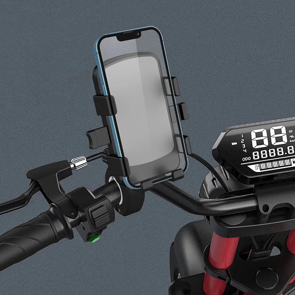 QX23 ABS E-Bike Phone Holder Bicycle Motorcycle Handlebar Mount Cellphone Bracket - 4