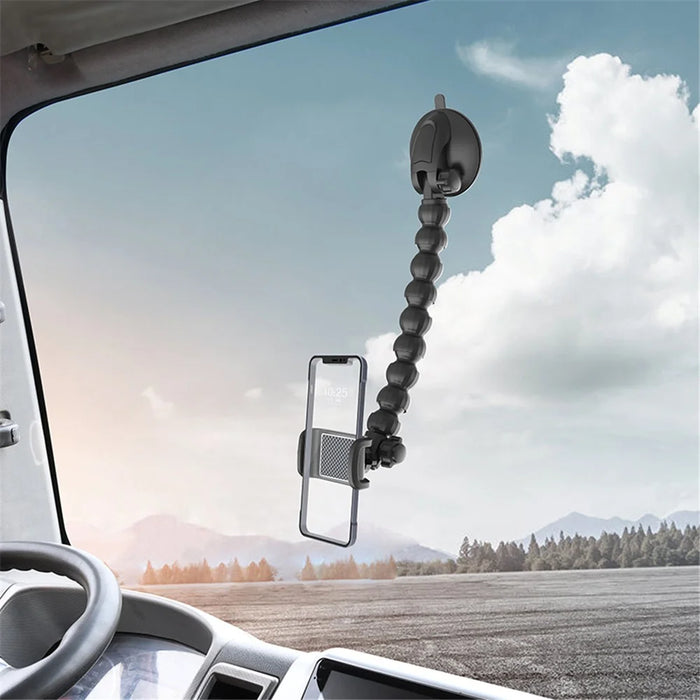 ZY-X2218 Size L Snake Shape Suction Cup Phone Bracket Angle Adjustable Car Phone Holder - 5