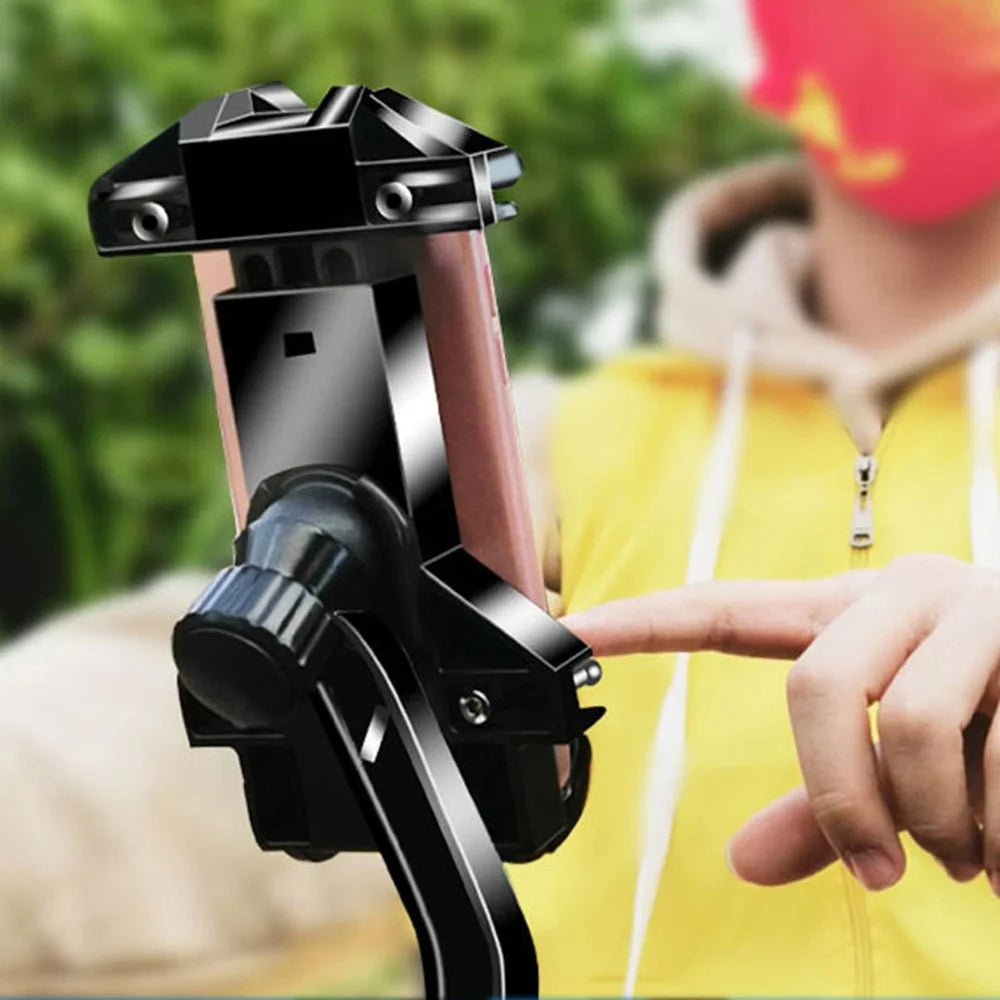 Handlebar Phone Holder for Bicycle E-Bike Motorcycle Anti-Shock Quick Fixed Phone Mount for Riding, Cycling - 7