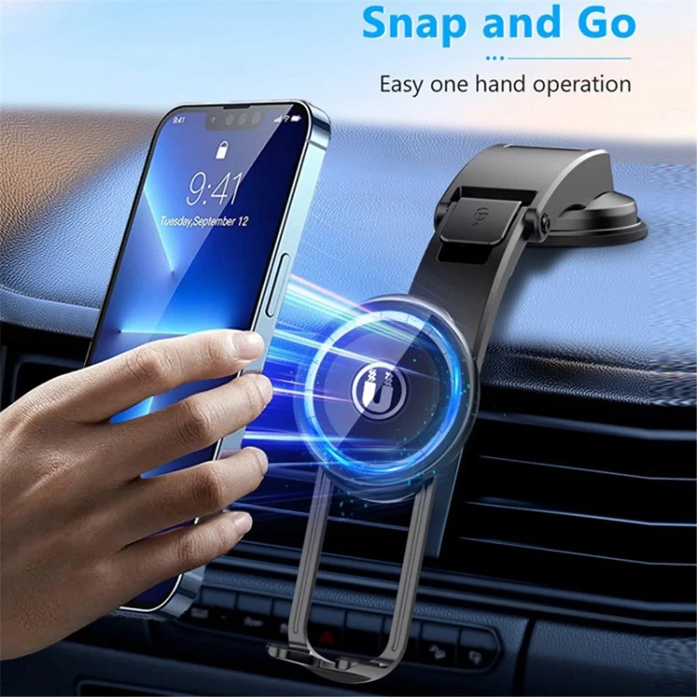 LE-10 Car Dashboard Suction Cup Mount Mobile Phone Holder Magnetic Cell Phone Bracket - 3