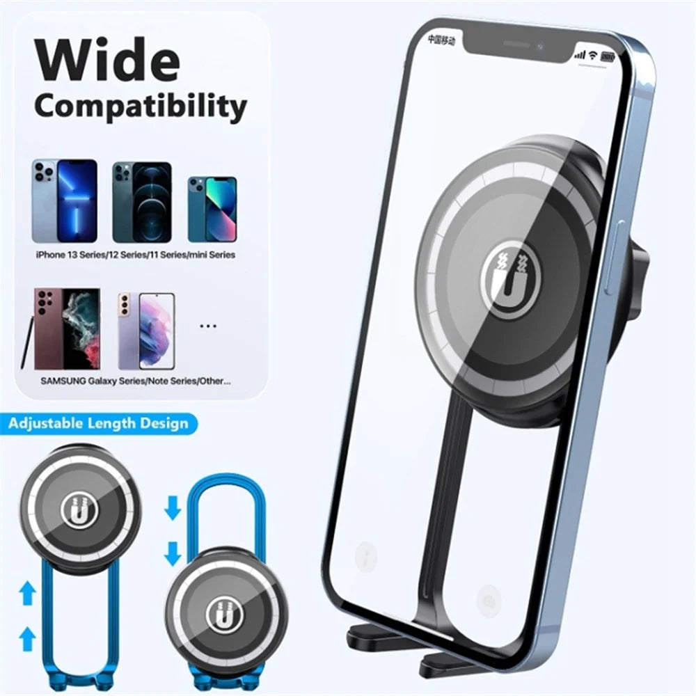 LE-10 Car Dashboard Suction Cup Mount Mobile Phone Holder Magnetic Cell Phone Bracket - 5