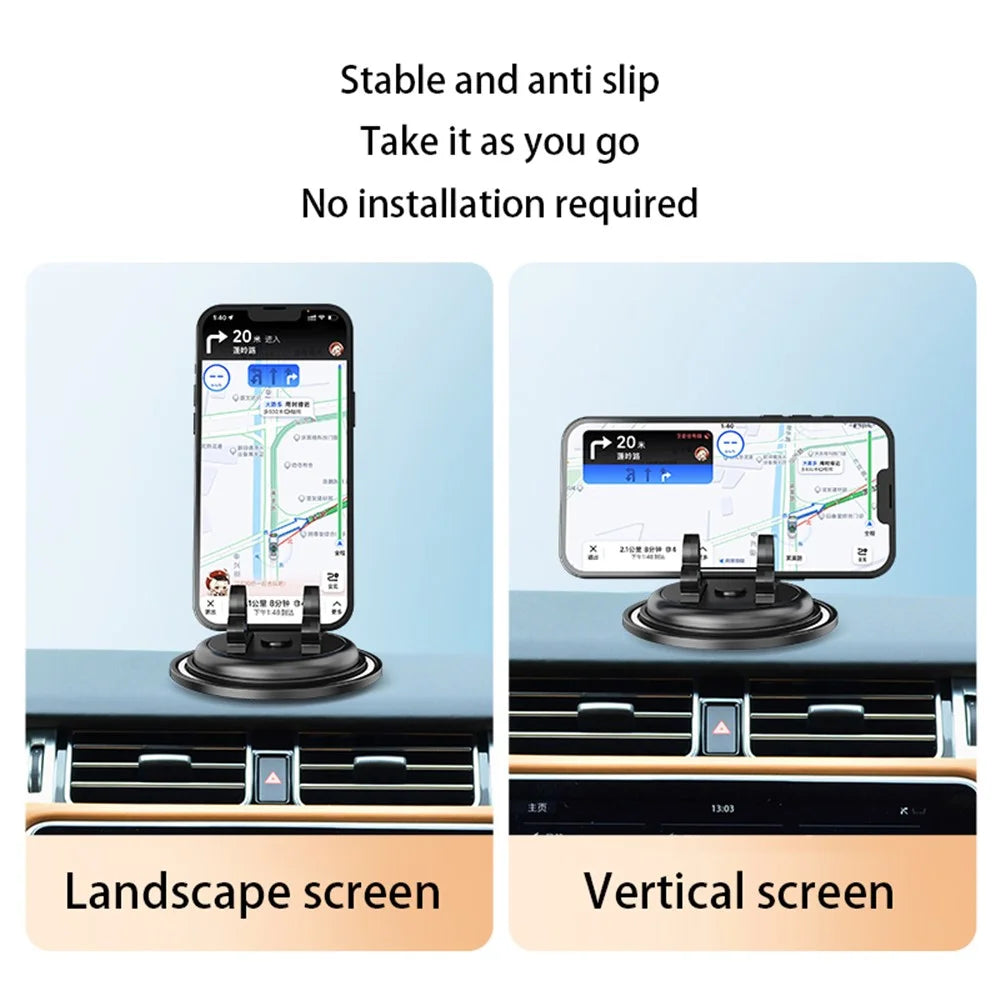 Stable Car Phone Holder Waterproof Smartphone Stand Mount Anti-Slip PVC Mat for SUV Truck Dashboard - 2
