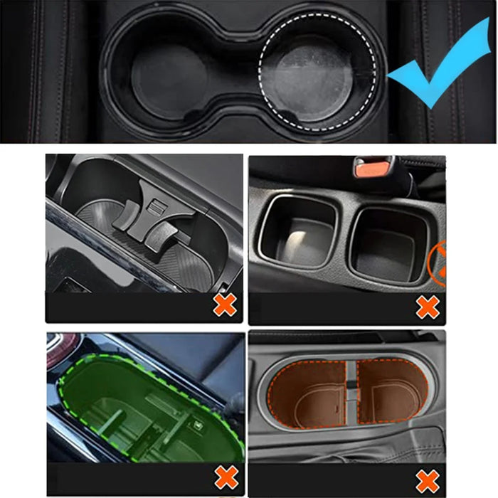 A10 Car Drink Holder Coffee Mug Organizer Phone Stand Food Snack Tray Car Mount Rack - Green - 3