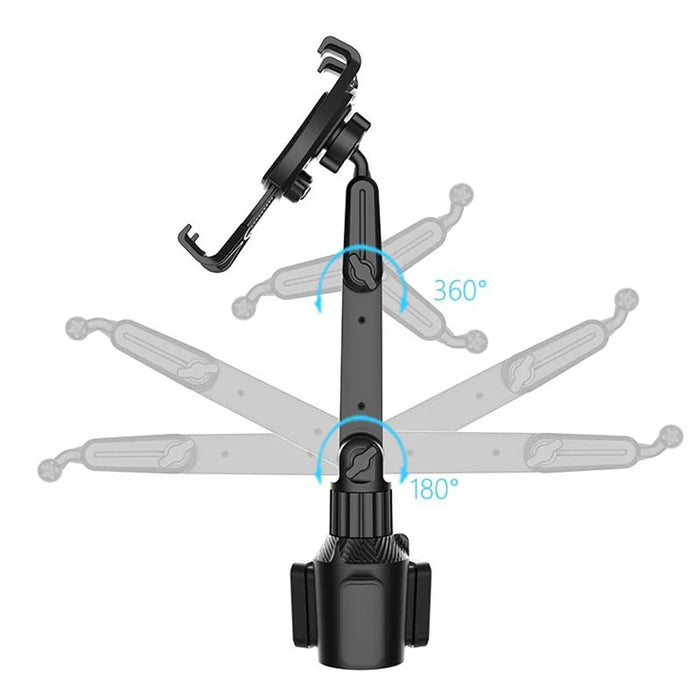 CUP-B17 Car Cup Holder Tablet Mount Universal Long Neck Car Cup Mini PC Holder 2 Shaft Rotating Tablets Car Mount - 3