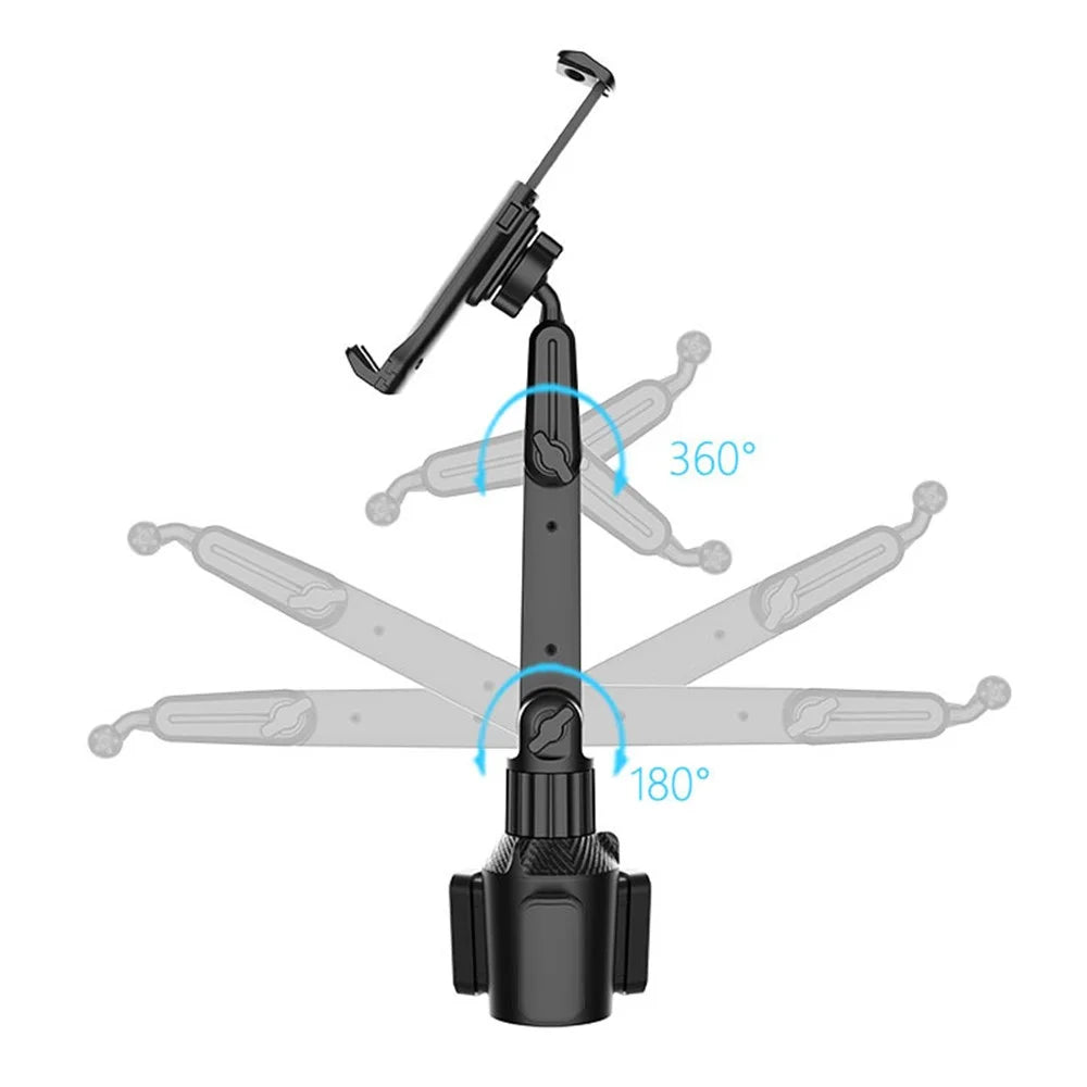 CUP-B16 Car Cup Holder Phone Mount Universal Long Neck 2 Shaft Rotating Cell Phones Car Cup Mount - 5