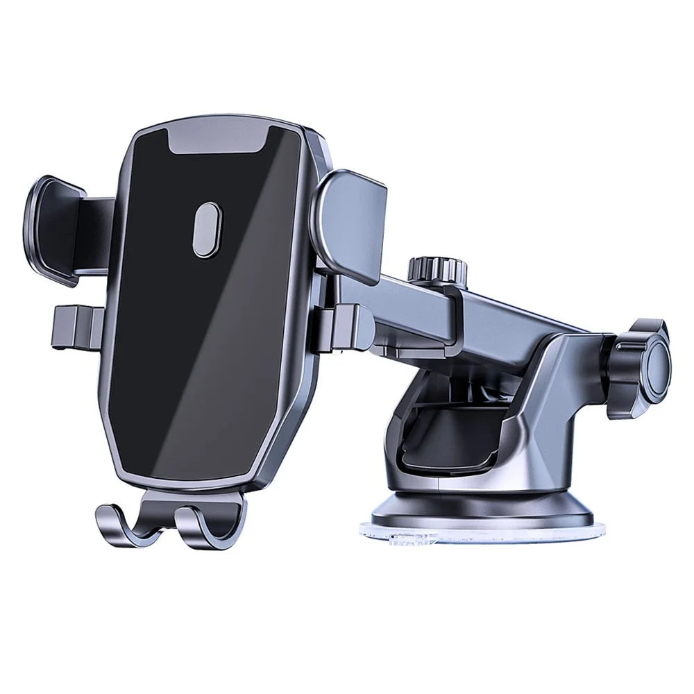 D46+101+K5 Suction Cup Car Center Console Phone Holder Universal Mobile Phone Mount Bracket with Telescopic Arm - 1