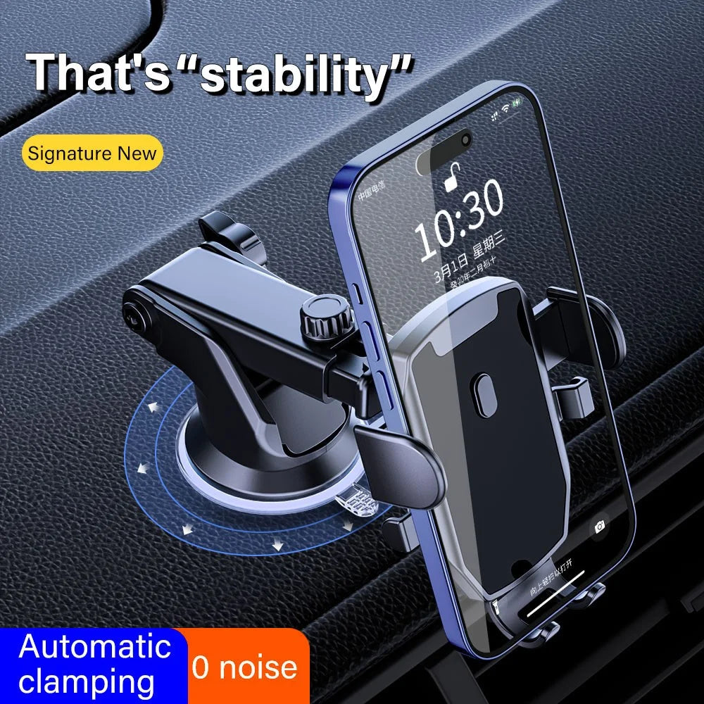 D46+101+K5 Suction Cup Car Center Console Phone Holder Universal Mobile Phone Mount Bracket with Telescopic Arm - 2