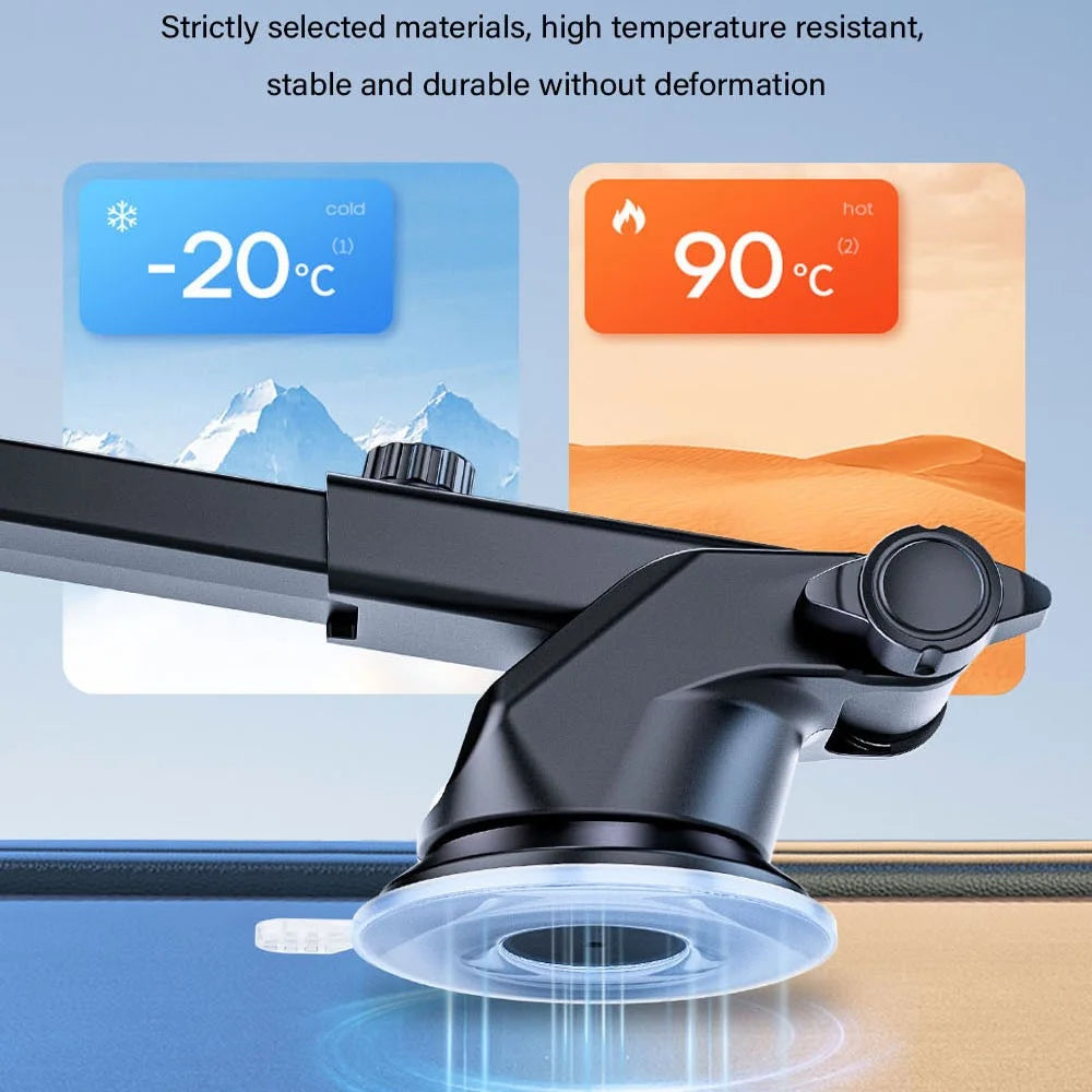 D46+101+K5 Suction Cup Car Center Console Phone Holder Universal Mobile Phone Mount Bracket with Telescopic Arm - 6