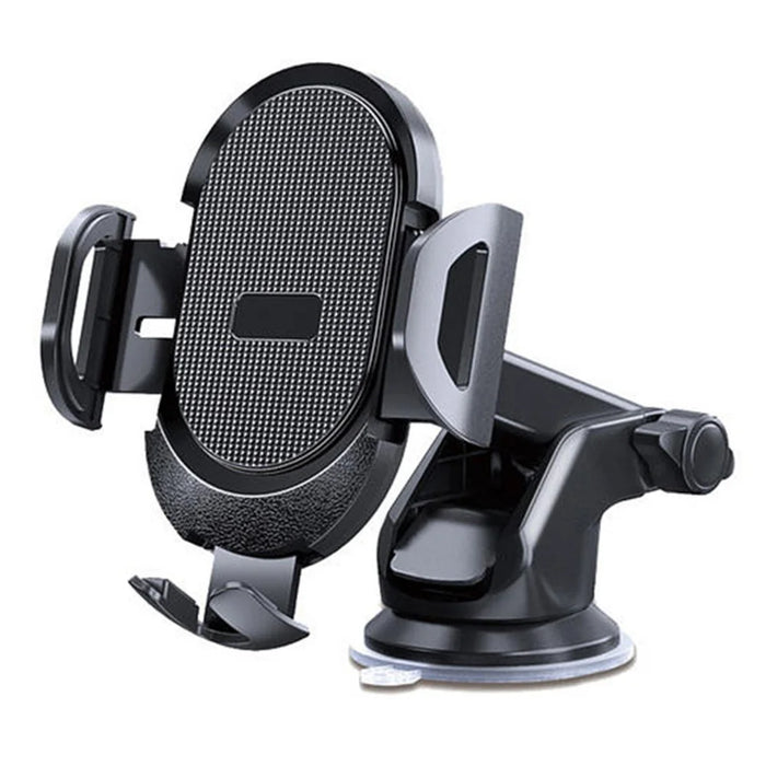 D33 Suction Cup Base Gravity Sensing Car Phone Holder Bracket with Air Vent Clip - Black - 1