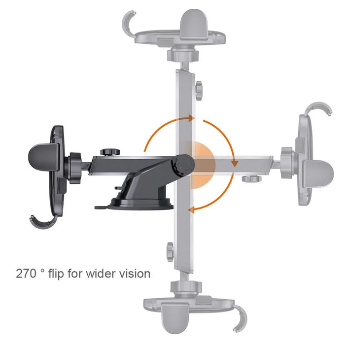 D33 Suction Cup Base Gravity Sensing Car Phone Holder Bracket with Air Vent Clip - Black - 4