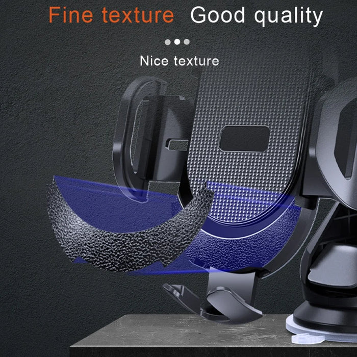 D33 Suction Cup Base Gravity Sensing Car Phone Holder Bracket with Air Vent Clip - Black - 6