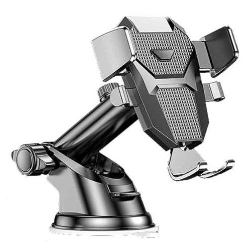 D25+105+K5 Telescopic Suction Cup Dashboard Phone Mount Air Vent Car Phone Holder Auto Locking Car Phone Clip - Black - 1