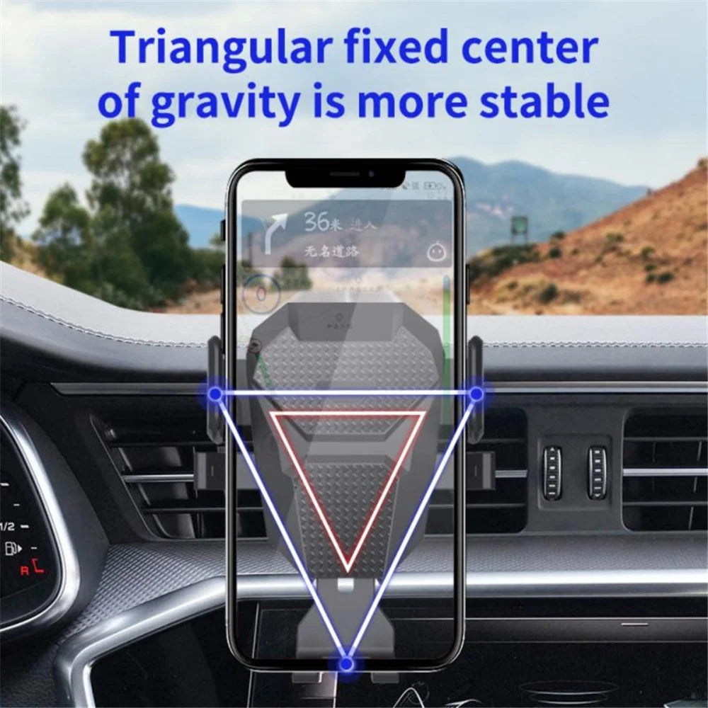 D25+105+K5 Telescopic Suction Cup Dashboard Phone Mount Air Vent Car Phone Holder Auto Locking Car Phone Clip - Black - 7