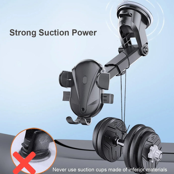 D-43+128+120 Car Dashboard Telescopic Suction Cell Phone Mount Multi-functional Car Air Vent Phone Holder - 7