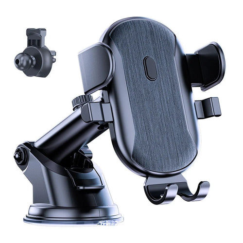 D48+105+K5 Car Dashboard Windshield Air Vents Phone Holder for iPhone 16 / 16 Plus / 16 Pro / 16 Pro Telescopic Suction Cup Car Phone Mount - 1