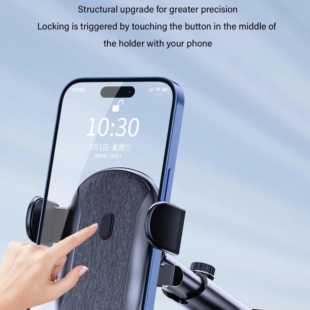 D48+105+K5 Car Dashboard Windshield Air Vents Phone Holder for iPhone 16 / 16 Plus / 16 Pro / 16 Pro Telescopic Suction Cup Car Phone Mount - 5