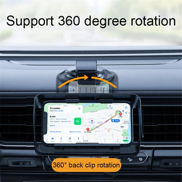 Car Dashboard Sucker Phone Holder 360° Rotatable Car Windshield Handsfree Phone Mount - Section Style - 7
