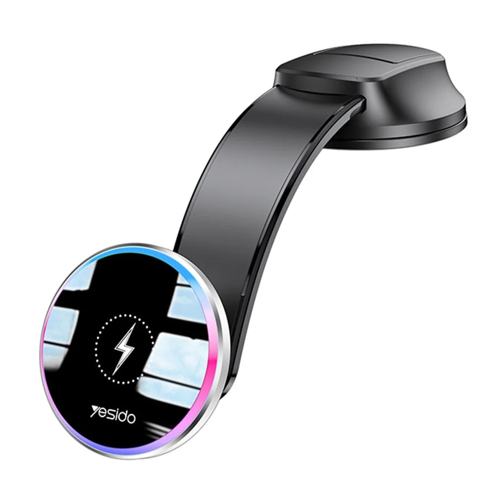 YESIDO C292 15W Magnetic Wireless Charger Cellphone Holder Bracket with Ambient Light - 1
