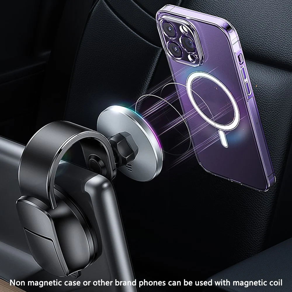 YESIDO C292 15W Magnetic Wireless Charger Cellphone Holder Bracket with Ambient Light - 5