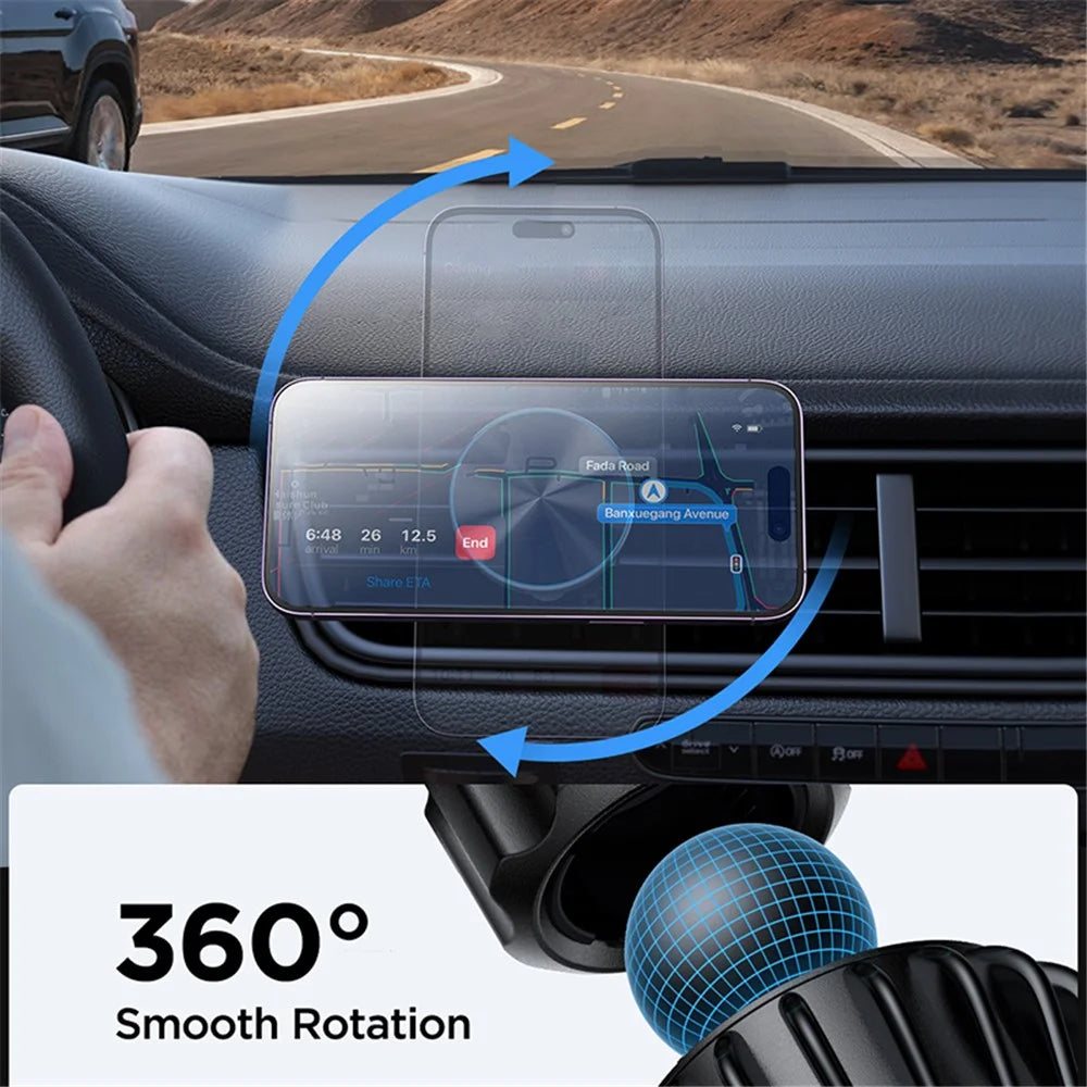 JOYROOM JR-ZS240 Pro Car Air Vent Mount 15W Magnetic Wireless Charger Phone Holder with Ambient Light - 6