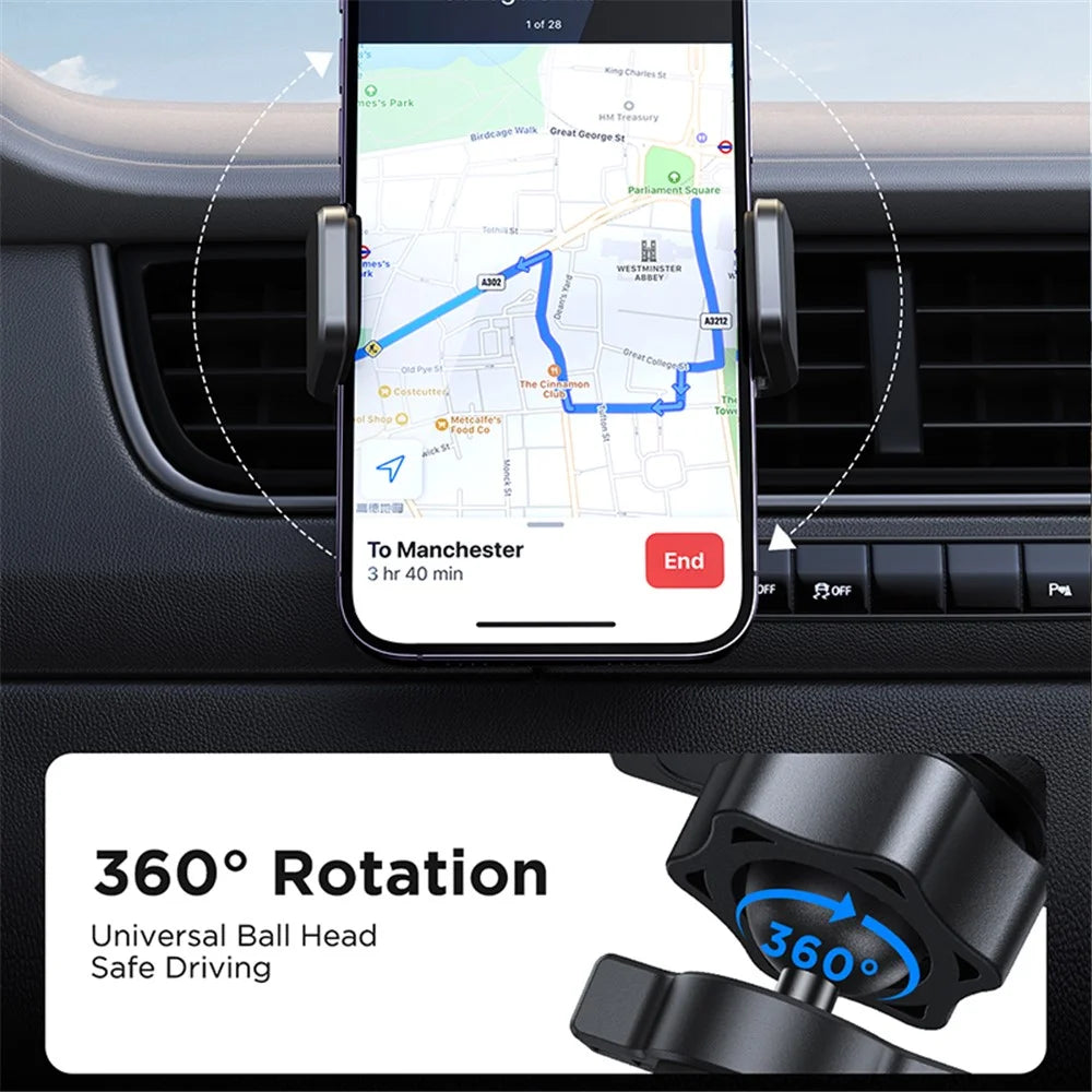 JOYROOM JR-ZS377 360 Degree Rotation Air Outlet Clip Mount Car Phone Holder Cradle - 5