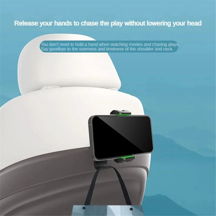 Multi-functional Clip-on Car Back Seat Mobile Phone Holder Bracket Hook Hanger - Grey - 3