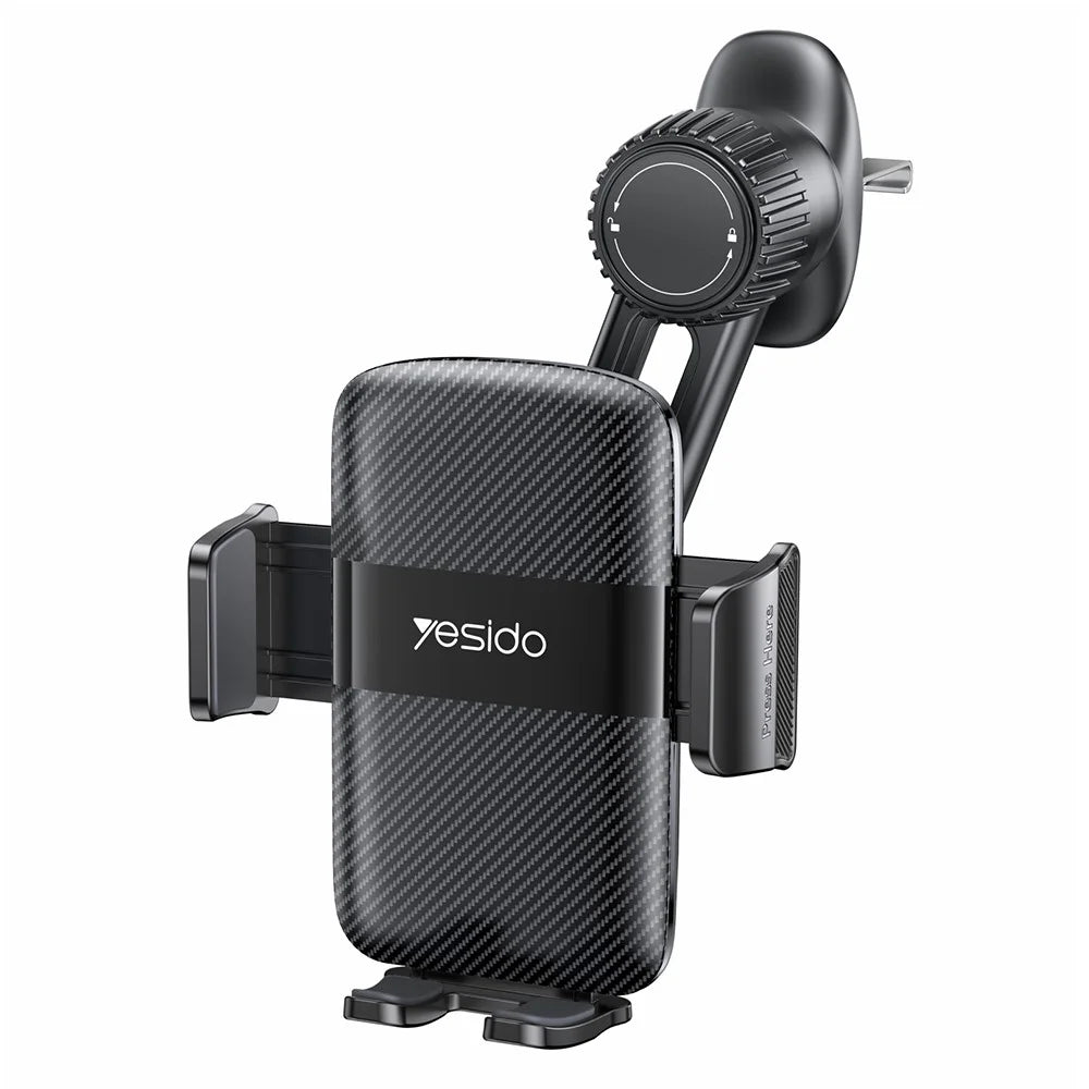 YESIDO C242 Air Vent Phone Holder for iPhone 16 / 16 Plus / 16 Pro / 16 Pro Max Adjustable Car Phone Mount with Hook Clip - 1