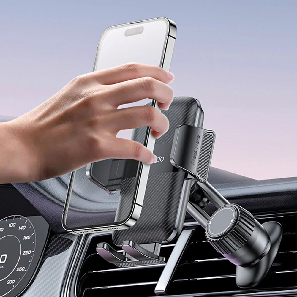 YESIDO C242 Air Vent Phone Holder for iPhone 16 / 16 Plus / 16 Pro / 16 Pro Max Adjustable Car Phone Mount with Hook Clip - 3