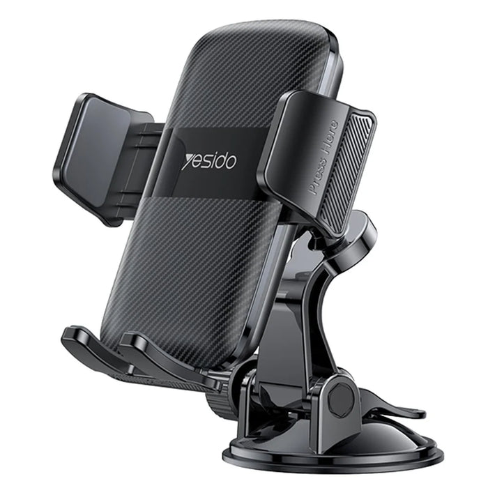 YESIDO C175 Mini Suction Cup Dashboard Phone Mount Rotating Cell Phone Holder for iPhone 16 / 16 Plus / 16 Pro / 16 Pro Max - 1