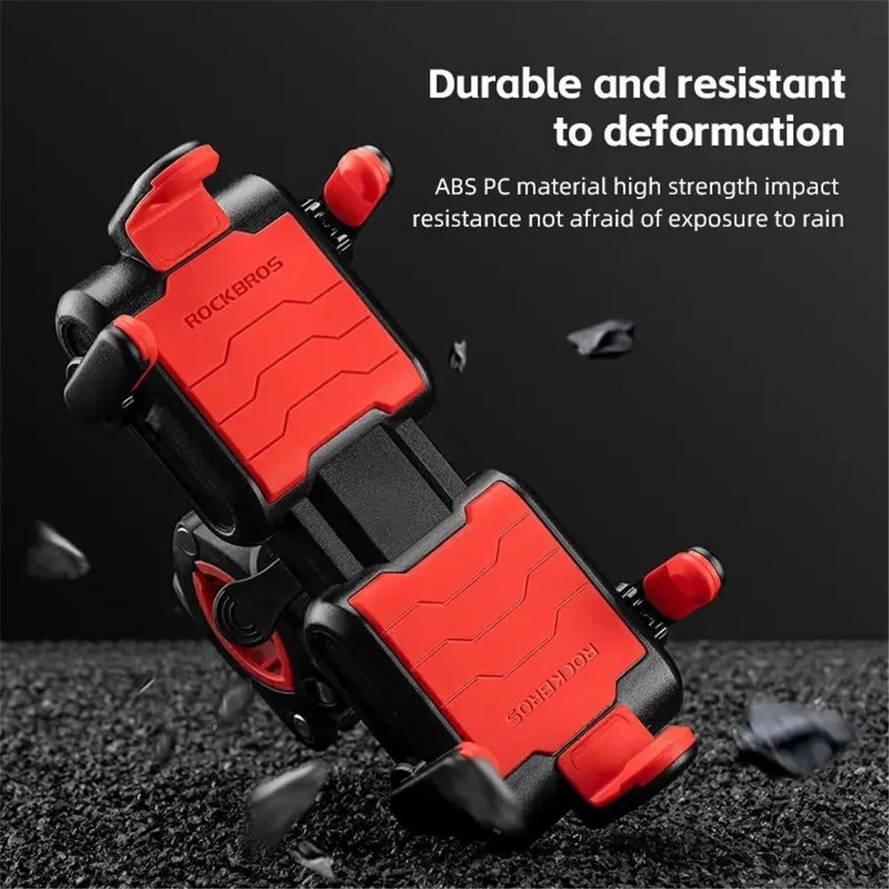 ROCKBROS Bicycle Six-Claw Cell Phone Bracket Quick Release Phone Holder for E-Bike Motorcycle - Black - 3