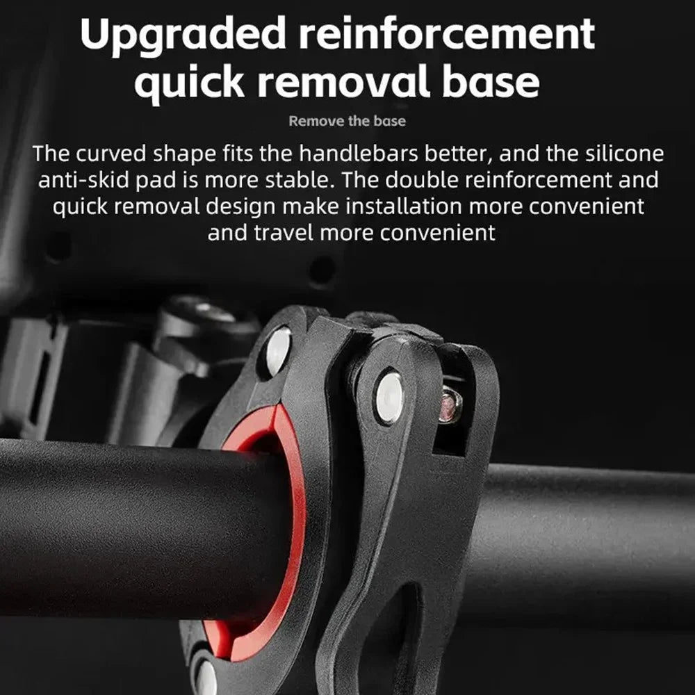 ROCKBROS Bicycle Six-Claw Cell Phone Bracket Quick Release Phone Holder for E-Bike Motorcycle - Black - 7