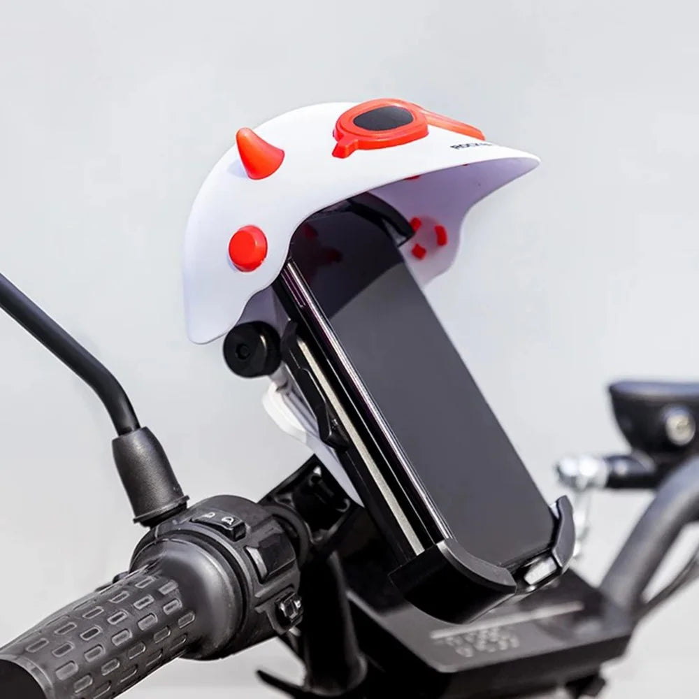 ROCKBROS HW-83 Bicycle Cell Phone Holder Shade E-Bike Motorcycle Phone Mount Sun Cap Anti Light Rain - Red - 7