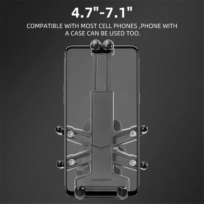 ROCKBROS 25210024 Motorcycle Cell Phone Holder Shockproof E-Bike Phone Mount for Bicycle Navigation - U-shape - 7