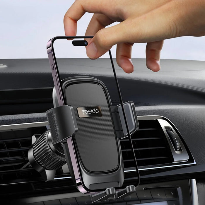 YESIDO C241 Car Air Outlet Phone Holder with Rotatable Ball Head for 4.7-7.2 inch Phone Clamp Bracket - 4